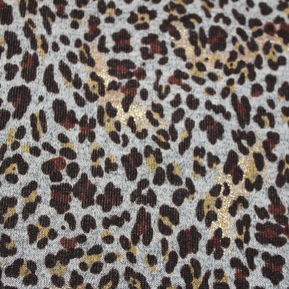 Chico's Size 2 Animal Print Sparkly Accented Top - Picture 9 of 10